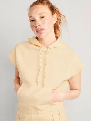 Dynamic Fleece Short-Sleeve Pullover Hoodie for Women