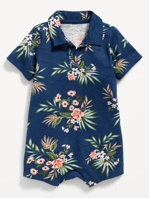 Short-Sleeve Printed Romper for Baby