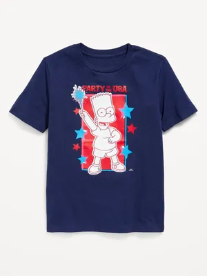 Matching The Simpsons Americana Gender-Neutral T-Shirt for Kids