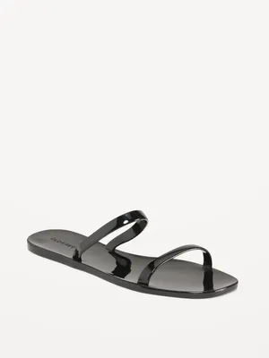 Shiny-Jelly Slide Sandals for Women