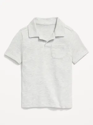 Textured-Knit Pocket Polo for Toddler Boys