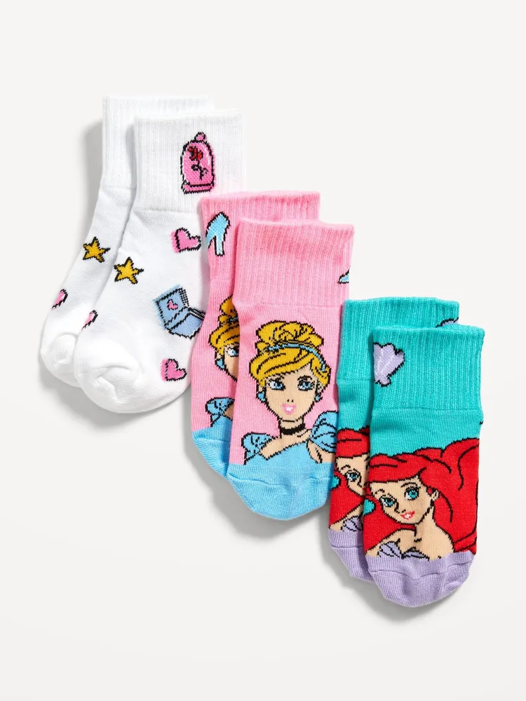 Pack of 3 Pairs of Minnie Mouse Socks by Disney Pink Medium Solid