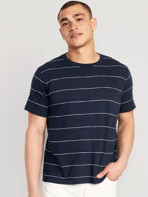 Soft-Washed Striped Slub-Knit T-Shirt for Men