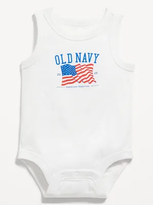 Matching Unisex Sleeveless Logo-Graphic Bodysuit for Baby