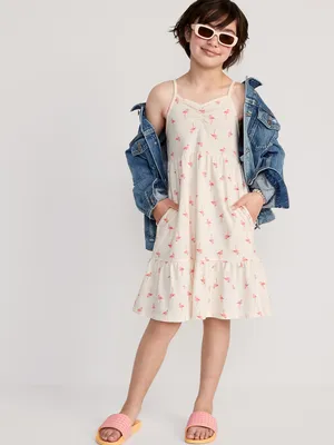 Printed Jersey-Knit Cami Swing Dress for Girls