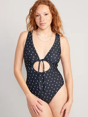 Cutout-Front One-Piece Swimsuit for Women