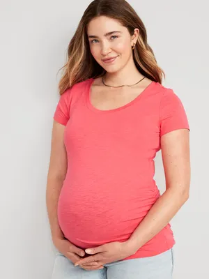 Maternity EveryWear Slub-Knit Scoop-Neck T-Shirt
