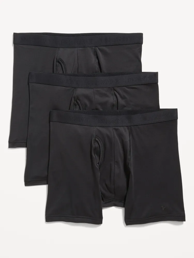 Go-Dry Cool Performance Boxer-Brief Underwear 3-Pack - 5-inch inseam