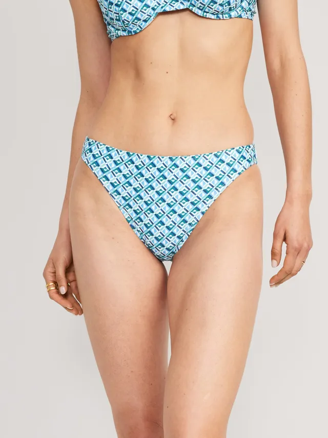 Low-Rise V-Front French-Cut Bikini Swim Bottoms