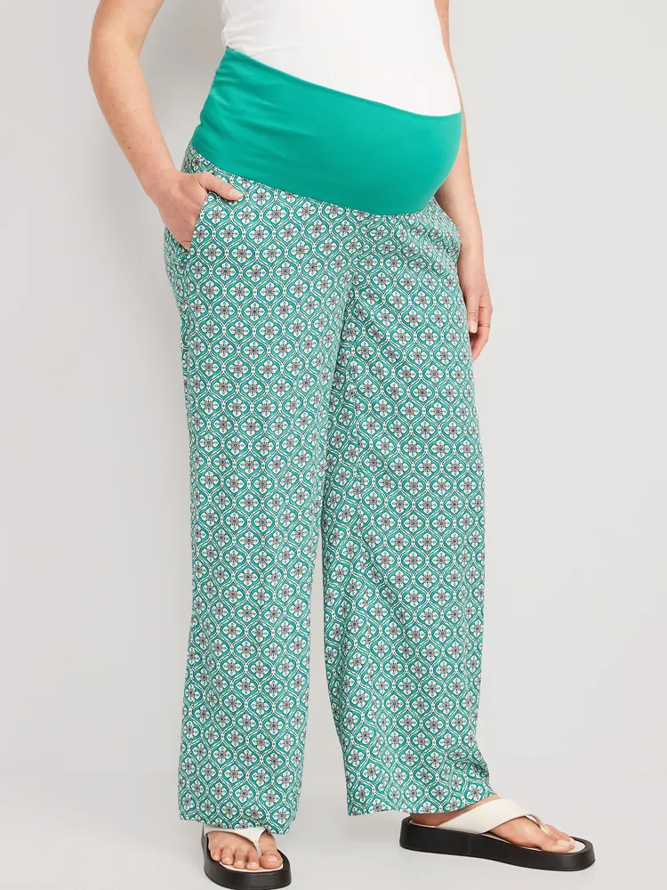 Old Navy Maternity Foldover-Waist Playa Wide-Leg Pants