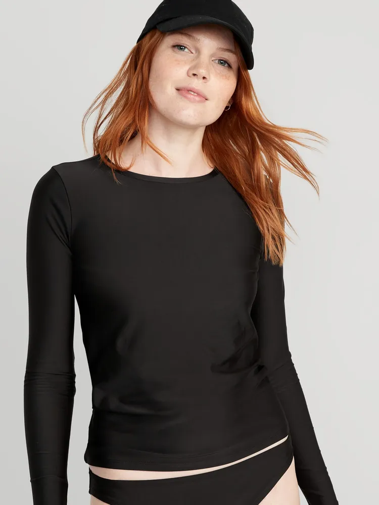 Long-Sleeve Rashguard Swim Top