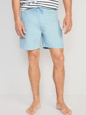 Solid Board Shorts for Men -- 6-inch inseam