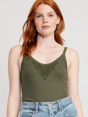 Lace-Trim Tank Top for Women