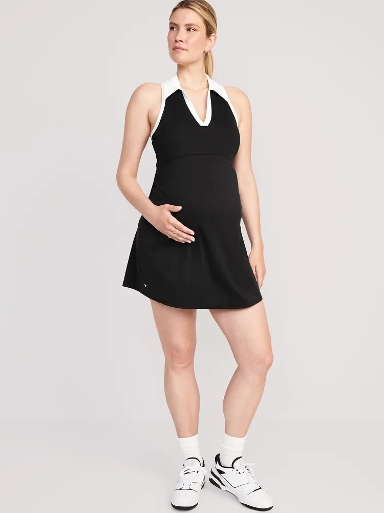 Old Navy Maternity Sleeveless PowerSoft Polo Mini Dress
