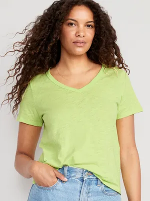 EveryWear V-Neck Slub-Knit T-Shirt for Women