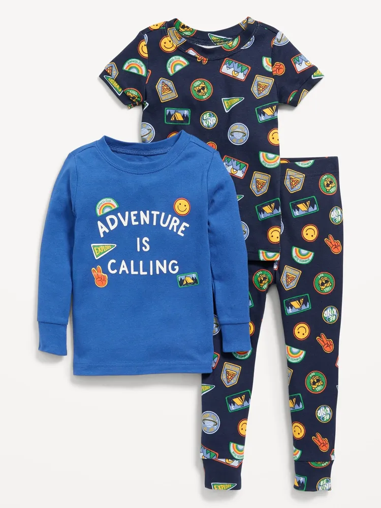 Old Navy Unisex 3-Piece Graphic Pajama Set for Toddler & Baby