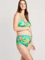 Maternity Rollover-Waist Swim Bottoms