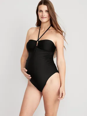 Maternity Halter One-Piece Swimsuit