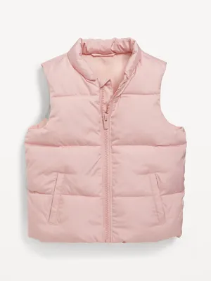 Water-Resistant Frost Free Puffer Vest for Toddler Girls