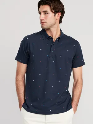 Printed Classic Fit Jersey Polo for Men