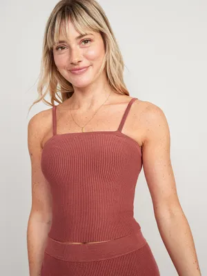 Rib-Knit Sweater Tank Top for Women