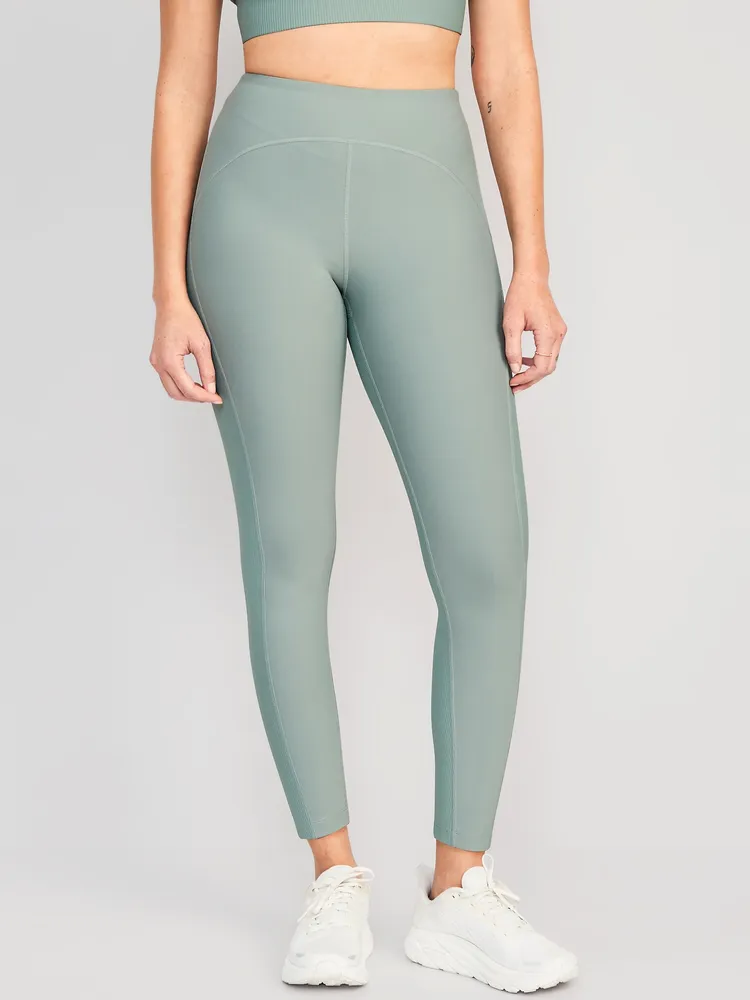 Old Navy High-Waisted PowerSoft 7/8 Mixed-Fabric Leggings