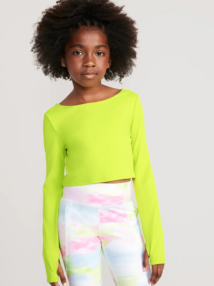 Old Navy PowerSoft Cropped Twist-Back Performance Top for Girls
