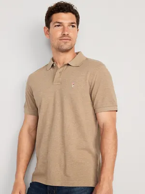 Embroidered Classic Fit Pique Polo for Men