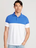 Color-Block Classic Fit Pique Polo for Men