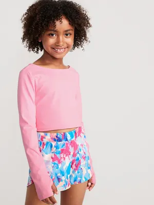 PowerSoft Cropped Twist-Back Performance Top for Girls