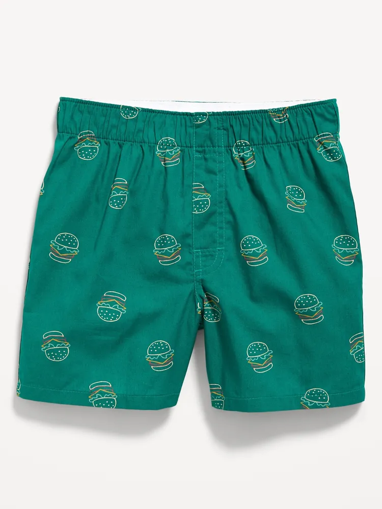 Old Navy Cotton Poplin Printed Boxer Shorts for Boys