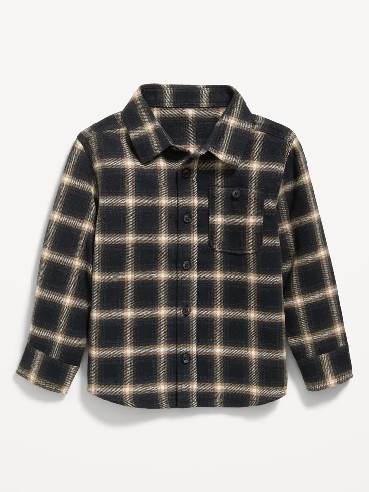 black and white plaid shirt toddler boy