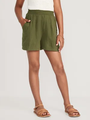 Mid-Rise Pull-On Shorts for Girls