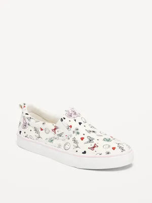 Printed Canvas Slip-On Sneakers for Girls