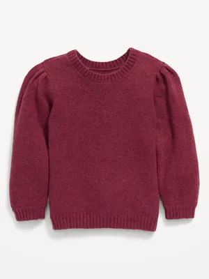 Cozy Puff-Sleeve Sweater for Toddler Girls