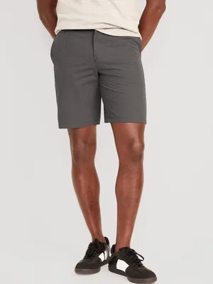 Slim Rotation Chino Seersucker Shorts for Men - 9-inch inseam