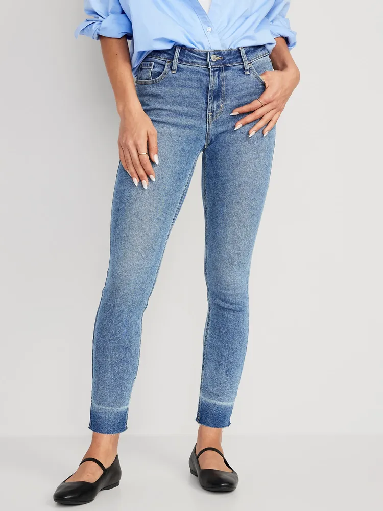 High Rise Cut Out Ankle Skinny Jean