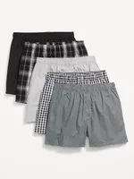 5-Pack oft-Washed Boxer horts - 3.75-inch inseam