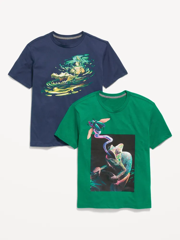 2-Pack Short-Sleeve Graphic T-Shirt For Boys