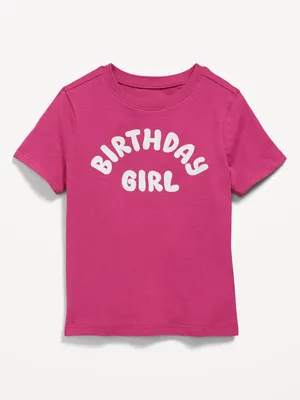 Birthday Graphic T-Shirt for Toddler Girls