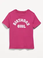 Birthday Graphic T-Shirt for Toddler Girls