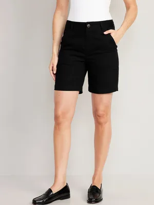 High-Waisted Uniform Bermuda Shorts for Women - 7-inch inseam