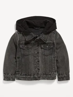 Hooded Jean Trucker Jacket for Toddler Boys