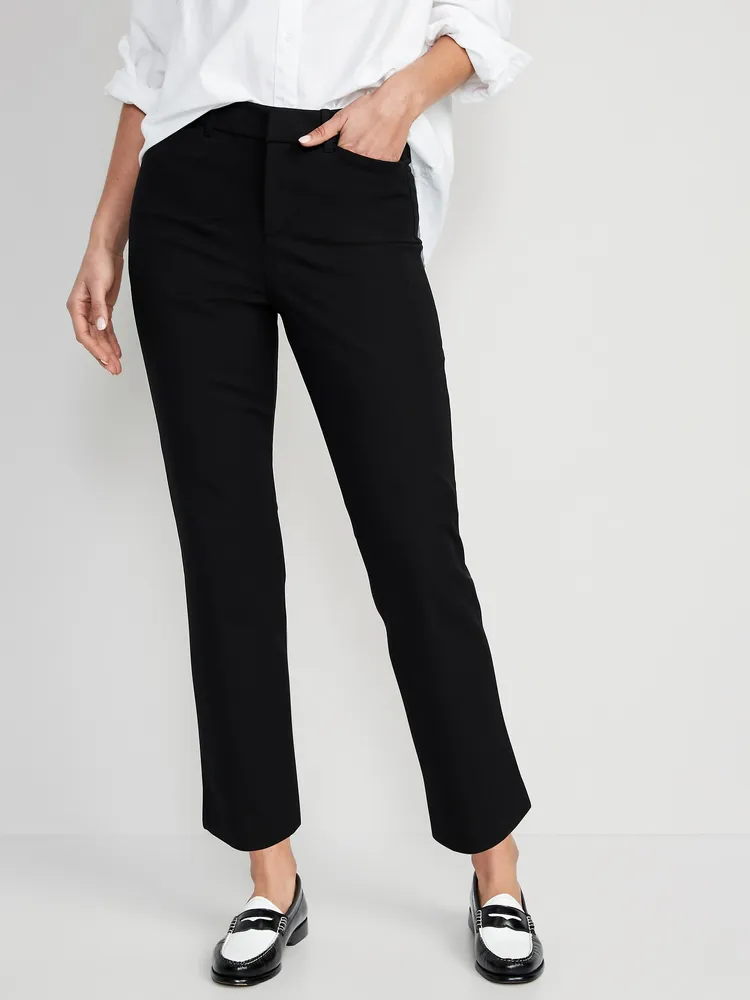 High-Waisted Pixie Straight Ankle Pants
