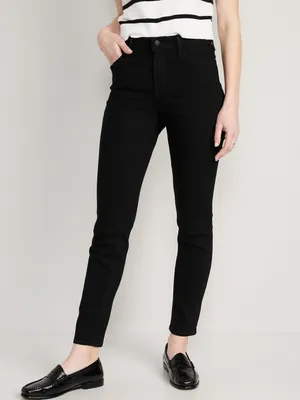 High-Waisted Wow Straight Black Jeans for Women