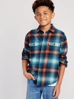 Soft-Brushed Flannel Pocket Shirt for Boys