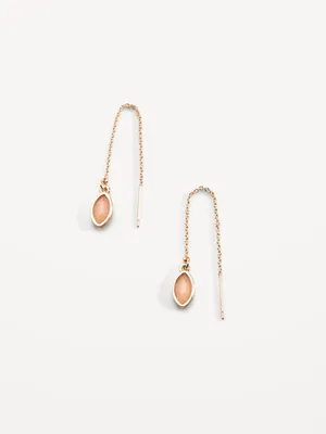 Gold-Plated Geometric Threader Earrings for Women