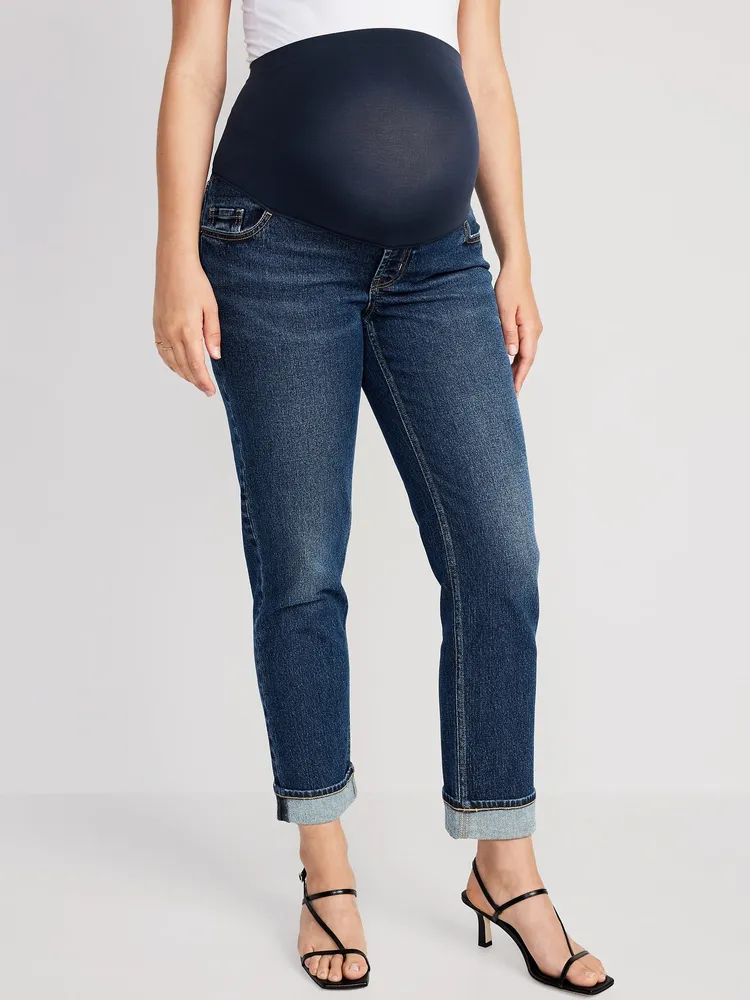 Maternity Full-Panel Boyfriend Jeans