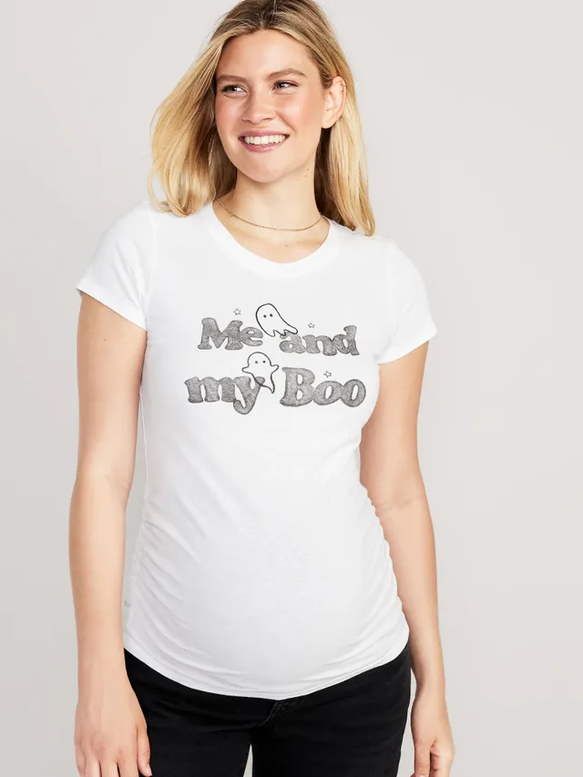 Maternity Double-Layer Graphic Nursing T-Shirt