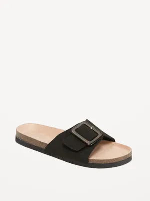 Faux-Suede Buckled Strap Sandals for Women